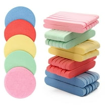 120 Pcs Compressed Facial Sponges, 5-Color Rapid Expansion Face Sponges for Gentle Cleansing & Exfoliating, Premium Round Makeup Sponges for Daily Skincare & Travel