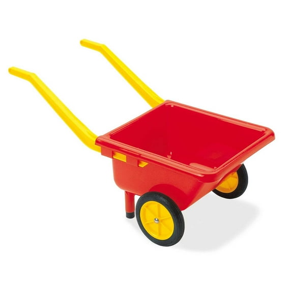 Dantoy Heavy-Duty Toy Wheelbarrow, 2 Wheels, 110 Pound Capacity, Red