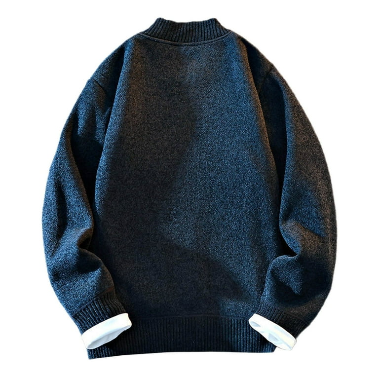 Xcmzpl Mens Zip Up Cardigan Sweaters Big and Tall Open Front Knit