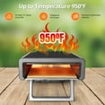 thumbnail image 4 of KATIDAP Pizza Oven, outdoor oven, up to 950°F heat, BBQ smoker, Electric,Gray, 4 of 7