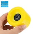 thumbnail image 4 of Uxcell 70mm 78A with Black ABEC-9 Bearings Soft Cruiser Wheels Street Wheels Skateboard PU Yellow 4pcs, 4 of 5