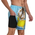 thumbnail image 3 of Gaeub Dog Takes a Bath in the Bathtub Mens Swim Trunks Stretch Beach Shorts Quick Dry for Men Swim Shorts Swimwear with Pockets- 3X-Large, 3 of 9