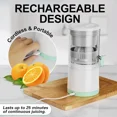 thumbnail image 5 of Electric Juicer USB Charging Citrus Lemon Orange Juice Squeezer Fruit Blender Machines Travel Automatic Fresh Squeezing Mixer (Electric Juicer), 5 of 7