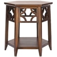 thumbnail image 3 of Safavieh Dominick Wood Hexagon End Table in Brown, 3 of 4