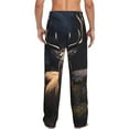 thumbnail image 3 of Daiia Regal Stag In Forest Men's Sleep Pant with Pockets and Drawstring,Pajama Pants-XX-Large, 3 of 9