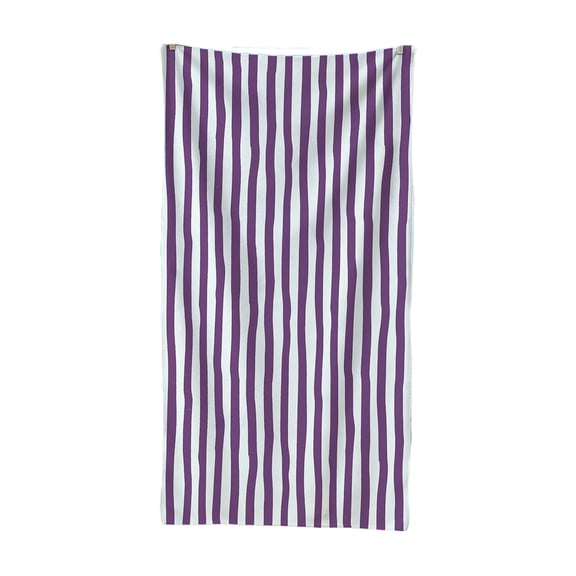 Btomtd Striped Beach Towel, Lightweight Bath Towels for Body Drying, Absorbent Shower Towels for Pool Days, Size 59" x 29.5", Purple