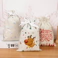 thumbnail image 5 of 3/5 piezas Bolsa con cordón de Navidad Bolsa grande de embalaje de dulces de Papá Noel Decoraciones navideñas para el hogar Año Nuevo 2024 Navidad, 5 of 5