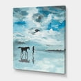 thumbnail image 3 of Designart ' Peaceful Scene Of Horse and Man Running By The Water ' Farmhouse Canvas Wall Art Print, 3 of 4