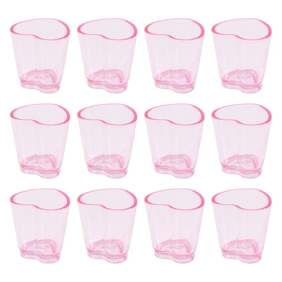 20 Pcs Plastic Beer Mugs Cute 3.73 oz Heart Shot Glasses Pink Shot Glass for Drinking Beer Home Decorations Valentine's Day Gift