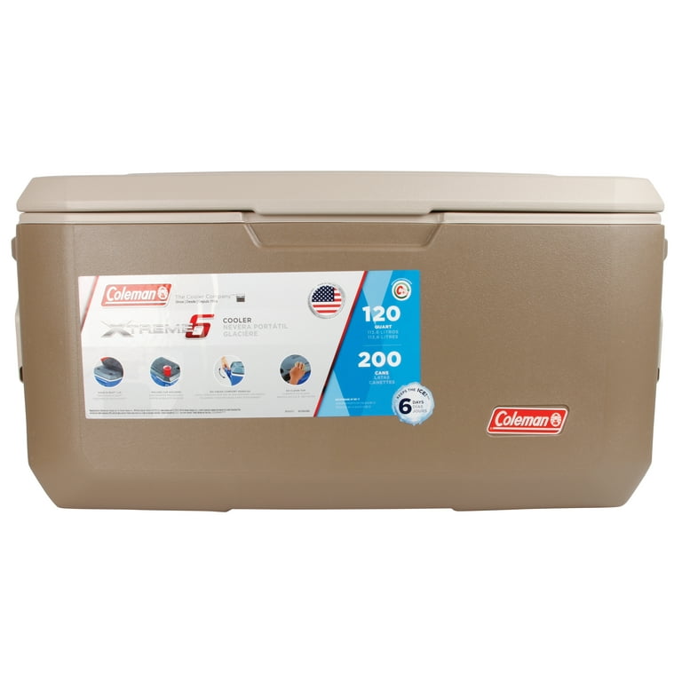 Coleman 120 Quart Xtreme 6 Day Heavy Duty Cooler, Tan - Walmart.com