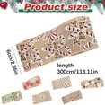 thumbnail image 3 of ERTZAE Festive Burlap Wired Ribbon,Christmas Diy Craft Fabric,Vintage Holiday Decor,Natural Texture Webbing,Wedding Festive Accent,Xmas Pattern Ribbon,Rustic Craft Material,Holiday Decor Fabric A, 3 of 4