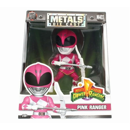 jada toys metals power rangers 4" classic figure - pink ranger (m403) toy figure