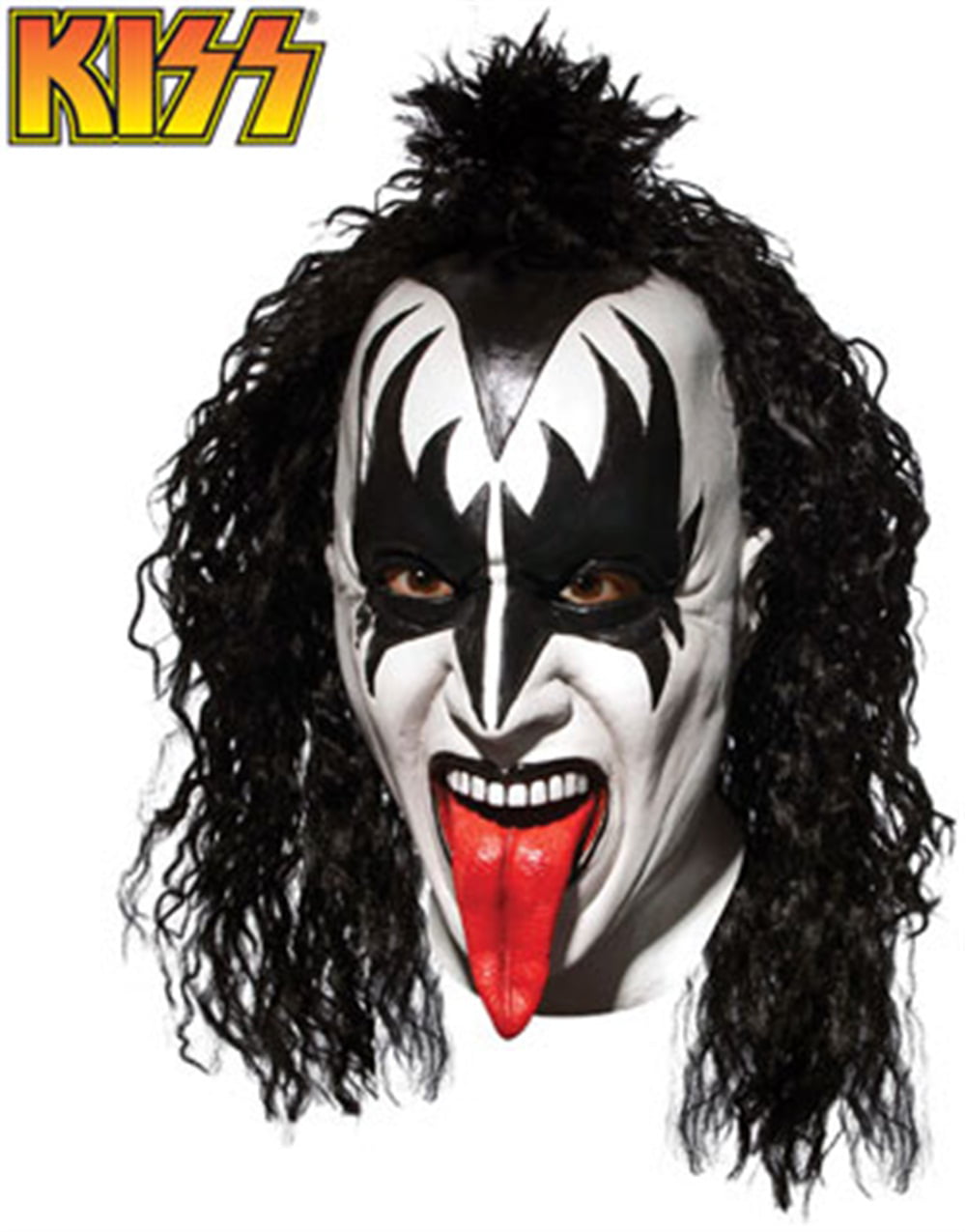 KISS Demon Deluxe Latex Mask with Hair Adult Accessory - Walmart.com