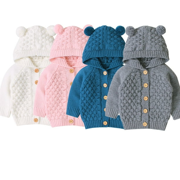 Newborn Baby Girl Clothes Hooded Coat Jacket Infant Kids Winter Warm Outerwear