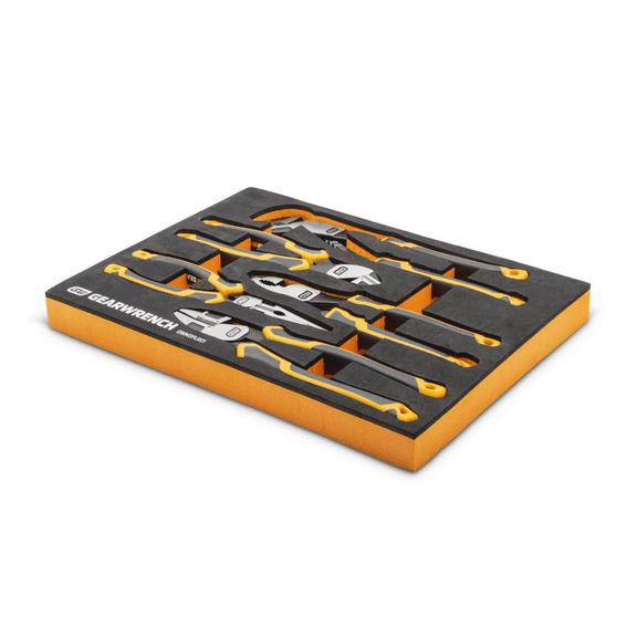 GearWrench 5 Piece Cushion Grip Pitbull Pliers Set in Foam Storage Tray