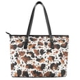 thumbnail image 2 of ZUXONGSY Cow Print Top Handle Bag for Women Waterproof Top Handle Satchel Portable Travel Purse with Handle for Dating Shopping, 2 of 6