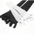 thumbnail image 1 of Cremallera de nailon invisible de 20 pulgadas para manualidades de costura a medida, 10 unidades/paquete (blanco y negro, 20 pulgadas), 1 of 5
