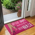 thumbnail image 6 of Dont Wear No Shoes in My House Doormat Non-Slip Absorbent Resist Dirt Pink Front Door Mat Machine Washable Welcome Mats Outdoor Inside Floor Rugs for Entryway 30" X 17", 6 of 6