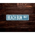 thumbnail image 2 of Beach Bum Way Coastal Theme Street Sign 16" x 4" Funny Tin Sign Shore Home Indoor Outdoor Pool Deck Decor (BeachBumStreet), 2 of 5