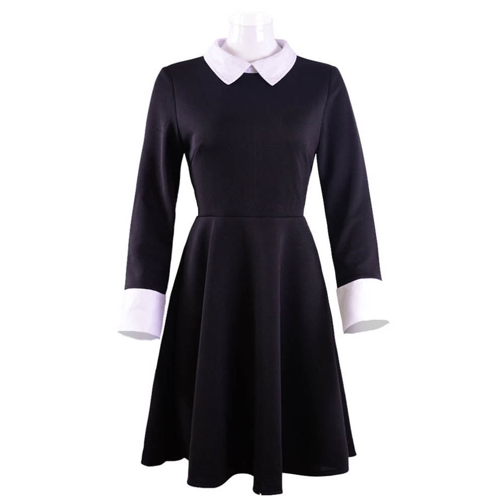 Girls Wednesday Addams Costume Dress Kids Family Halloween Costumes