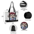 thumbnail image 2 of FORMRS Canvas Laptop Tote Bag for Women with 15.6" Computer Compartments Shoulder Handbag, Gray Cute Dog Artist, 2 of 7