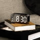 thumbnail image 1 of Reloj despertador LED negro con espejo, reloj digital enchufable con control de sonido y pantalla de temperatura, 1 of 6
