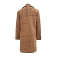 thumbnail image 5 of Zpanxa Long Winter Coats for Women Plaid Lapel Collar Button Down Wool Blend Casual Coat with Pockets Khaki 4XL, 5 of 7