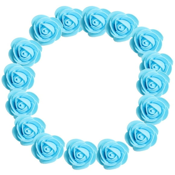 Rosas artificiales Yotijar de espuma de poliéster para tocados de bricolaje Azul