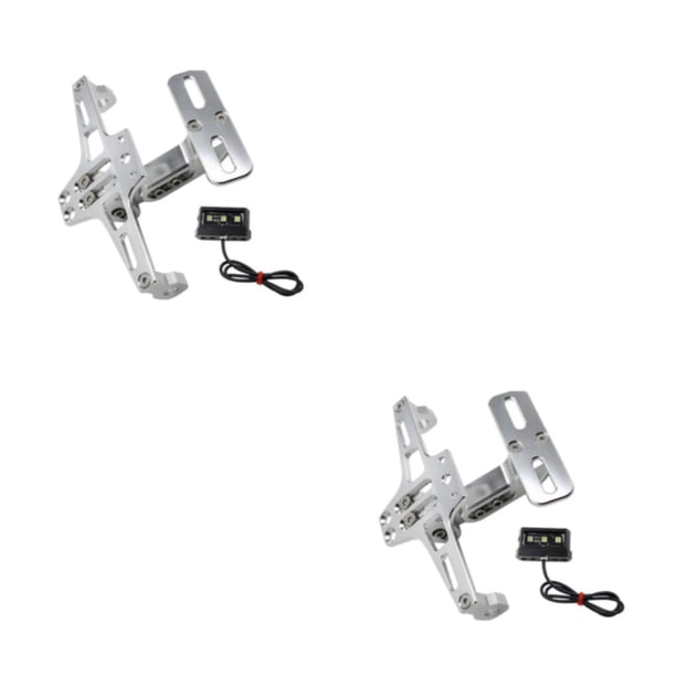 Sidaley Soporte de luz de señal de giro CNC aluminio ajustable ligero soporte de placa de matrícula de motocicleta montaje impermeable Type4 NO4