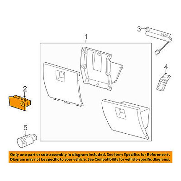 CHRYSLER OEM 0607 PT Cruiser Glove Compartment BoxLatch Handle