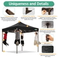 thumbnail image 3 of SANOPY 10x10 Heavy Duty Pop Up Canopy Tent with 4 Sidewalls, Commercial Instant Waterproof Canopy Tent, UV 50+, Upgraded Thickened Hexagonal Legs, Black, 3 of 8