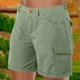 thumbnail image 4 of mfyjkho Pantalones Cortos Para Correr, Pantalones De Trabajo Para Mujer, Pantalones Casuales, Cintura Alta, Finos, Con Múltiples Bolsillos, Holgados, De Pierna Ancha. Xxl, 4 of 5