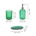 thumbnail image 2 of Unique Bargains 1 Set Durable Vertical Stripes Bathroom Accessories Kit Green Glass, 2 of 4