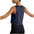 thumbnail image 7 of enyan Cotton Racerback Tank Tops for Women - Workout Athletic Casual Soft Scoop Neck Sleeveless Shirts Women Athletic Tops,Navy,XXL, 7 of 7