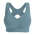 thumbnail image 6 of KHONTS Women's Wireless Comfortable Push up Bras Full Support Lift Bralette Soft Flexible Invisible Under Bra Blue M, 6 of 6