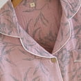 thumbnail image 6 of Helii Women Cotton Pajamas Set Long Sleeve Notch Collar Top and Pants Soft Breathable Sleepwear Lounge Set with Bamboo Floral Print Button Down Elastic Waist 2 Piece Pjs 3 Colors Pajama Set, 6 of 7