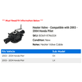 thumbnail image 2 of Heater Valve - Compatible with 2003 - 2004 Honda Pilot, 2 of 2