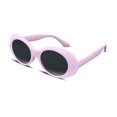 thumbnail image 1 of Gafas de sol FEISEDY Clout, ovaladas, blancas, para mujer y hombre, 1 of 8