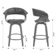 thumbnail image 4 of Set of 2 Bethel Beige Washed Woven Fabric Dining Chair with Black Metal Legs, 4 of 7