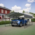 thumbnail image 6 of LZBEITEM 13 x 20 FT Heavy Duty Metal Carport Canopy with Galvanized Steel Roof and Frame, Metal Carport Garage for Pickup, Boat, Car and Tractors, 6 of 11
