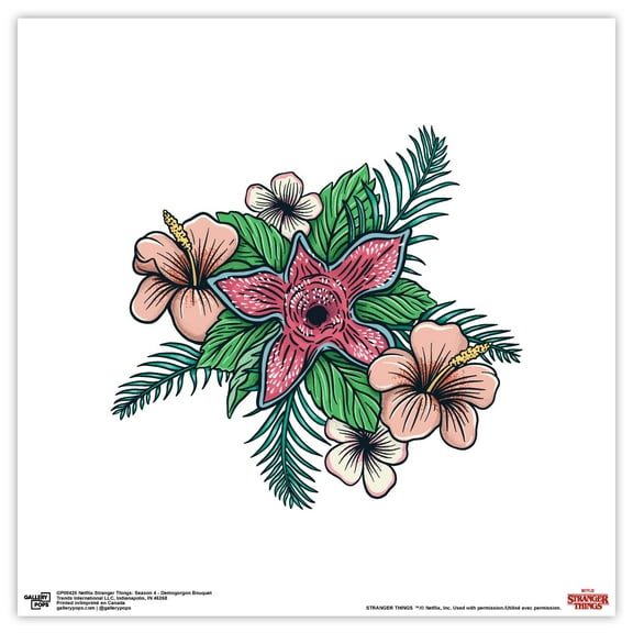 Gallery Pops Netflix Stranger Things: Season 4 - Demogorgon Bouquet Wall Art, Unframed Version, 12" x 12"