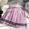 thumbnail image 4 of Dpytoraw Fashion Women Plaid Pleated A Line Skirt Burnout High Waist Short Skirt, 4 of 5