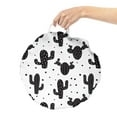 thumbnail image 2 of Cactus Round Floor Cushion with Handle, Monochrome Saguaro Succulent Botanical Continuous Pattern Plain Background, Pillow for Living Room & Dorms, 18" Round, Charcoal Grey White, by Ambesonne, 2 of 4