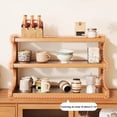 thumbnail image 3 of 3-Tier Bamboo Countertop Shelf Organizer, Multipurpose Desktop Storage Rack for Kitchen, Office, Bathroom, Space-Saving Wood Display Shelf for Cups, Books, Cosmetics, 3 of 6