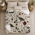 thumbnail image 5 of Gothic Botanical Moths Wildflowers Vintage Design, Mystical Celestial Art Scene, Warm Flannel Blanket for Sunroom and Reading Nook, Celestial Art Lovers Housewarming Gift, Celestial Home Decor, 5 of 9