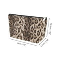 thumbnail image 2 of Unique Bargains 1 Pc Leopard Print Makeup Bag Dark Coffee Color PU, 2 of 4