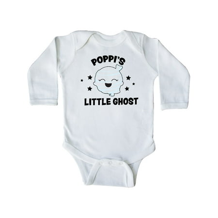 

Inktastic Cute Poppi s Little Ghost with Stars Gift Baby Girl Long Sleeve Bodysuit