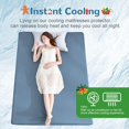 thumbnail image 2 of Cooling Thin Mattress Pad, Queen Size Mattress Topper for Hot Sleepers, with a Deep Pocket Fits 16" Mattresses, Cool Fitted Sheets for Bed, Summer Cooling System, Gray, 60"x80", 2 of 5