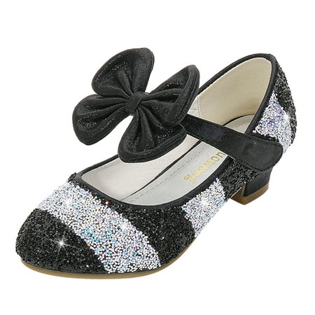 

Tengma Toddler Sandals Girls Baby Princess Shoes Sequin Rhinestone Bow Sandals Dancing Shoes Infant Pearl Bling Shoes Single Kids Shoes Kid Shoes （Black Size: 28）