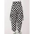 thumbnail image 5 of iiniim Girls Fashion Plaid Print Cargo Pants Elastic Waist Baggy Athletic Sport Sweatpants 3-16 A Type B Black 15-16, 5 of 7